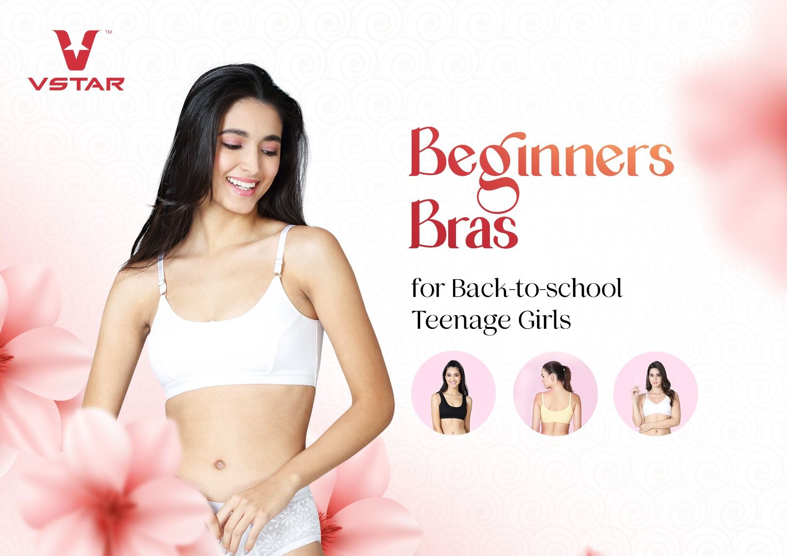 Girls Bra Comfort Fit Seamless for Girl Teens with Adjustable
