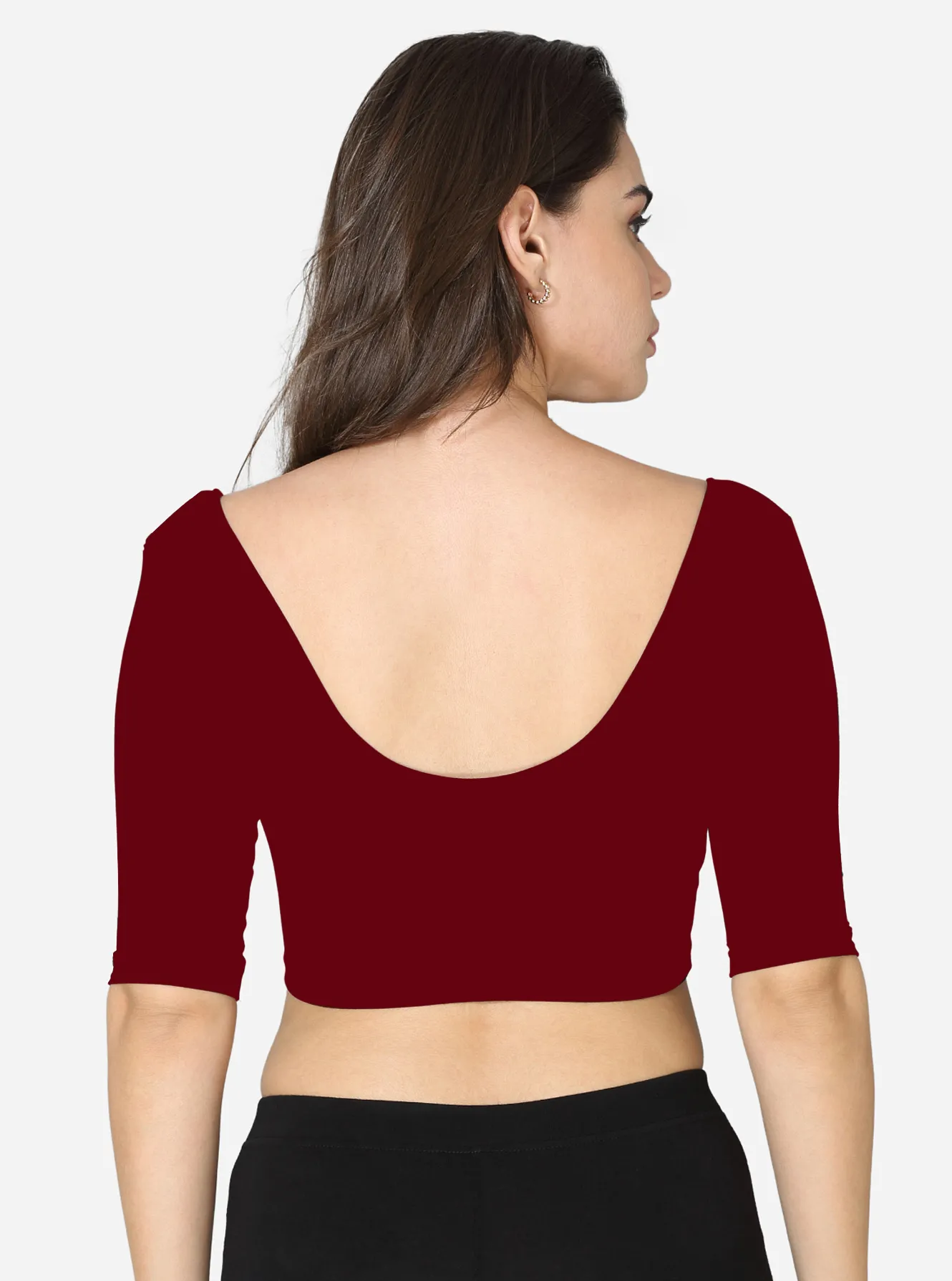 Buy Deep front neck comfy blouse with back Red Online at Best Prices in  India - JioMart.