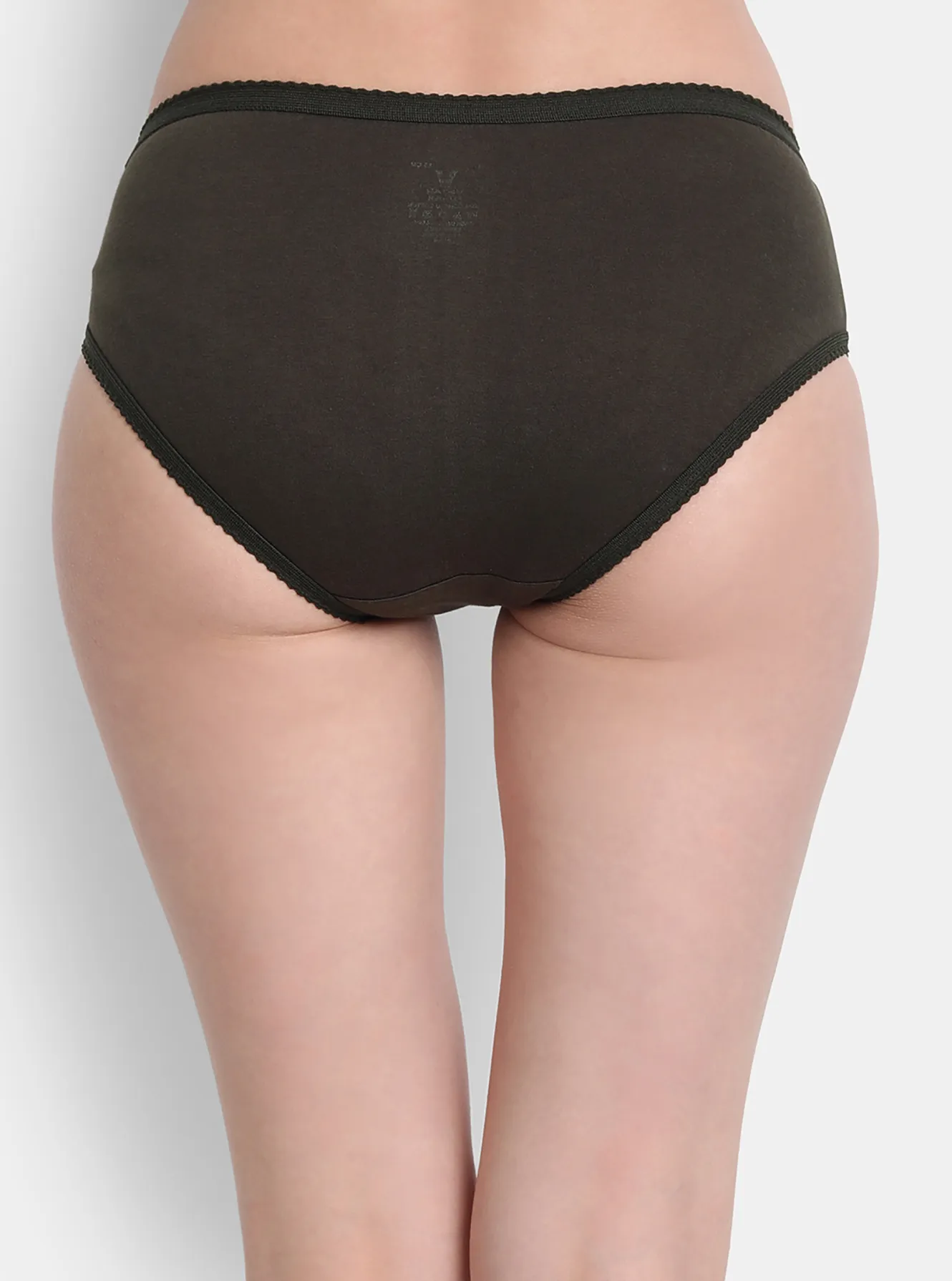 Mid rise, hipster cut panty with inner elastic waistband
