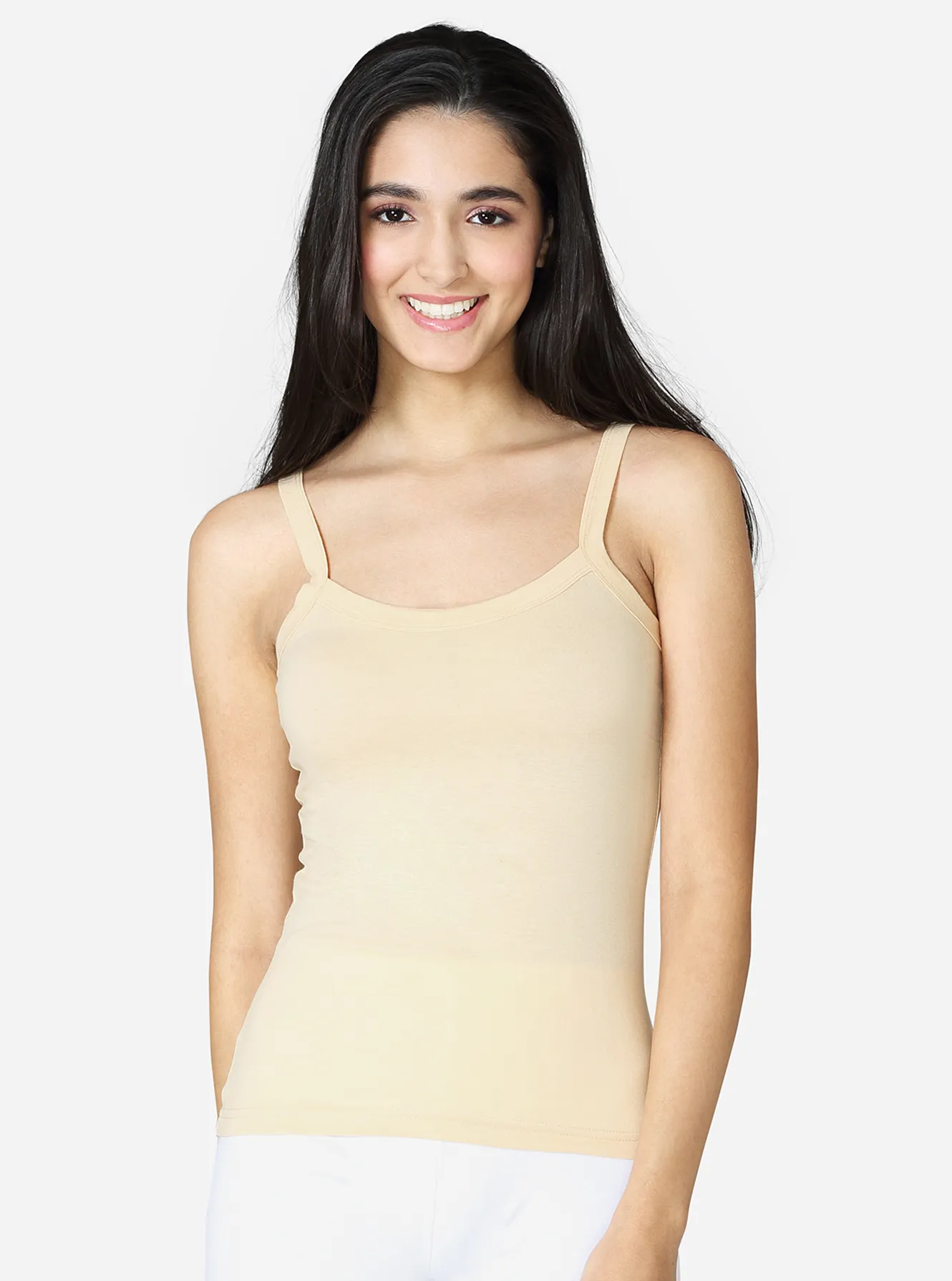 Women's Super Combed Cotton Rib Camisole with Adjustable Straps