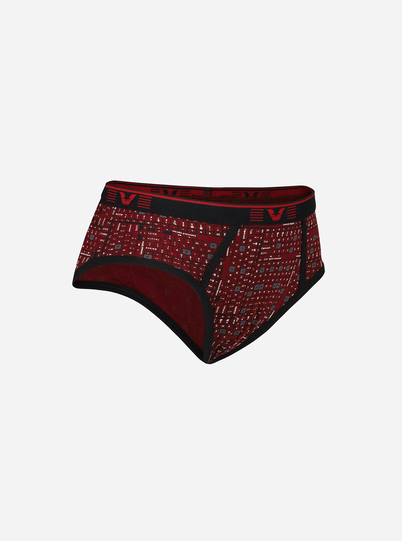 french cut printed brief with outer elastic waistband- Pack of 2