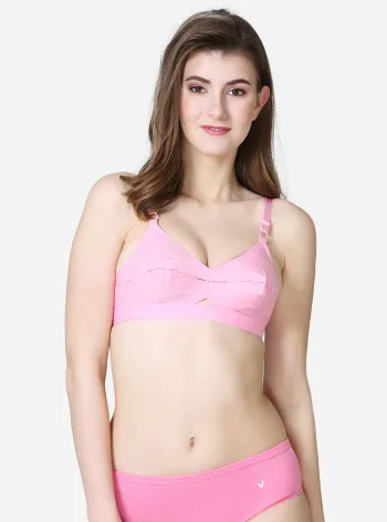 Buy VStar Single Layered Non Wired Medium Coverage Super Support Bra -  Magenta at Rs.304 online