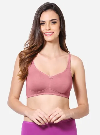 Buy VStar Double Layered Non Wired Full Coverage Cami Bra - Deep Coral at  Rs.335 online