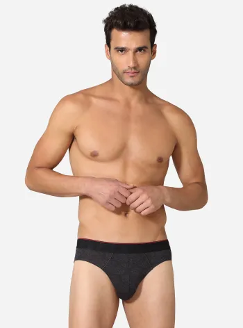 Buy Poomex® Men's Cotton (Inner Elastic) Briefs - Pack of 3 (Assorted  Colours) (75 CM) at