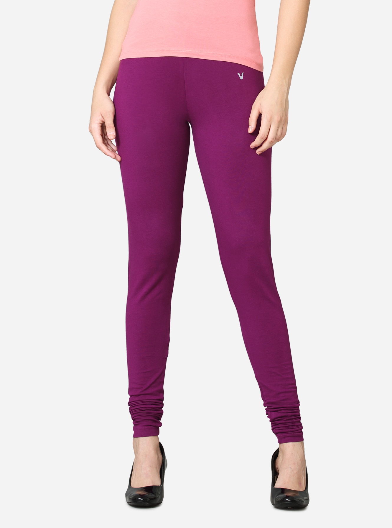 Dark Purple Solid Leggings - Selling Fast at Pantaloons.com