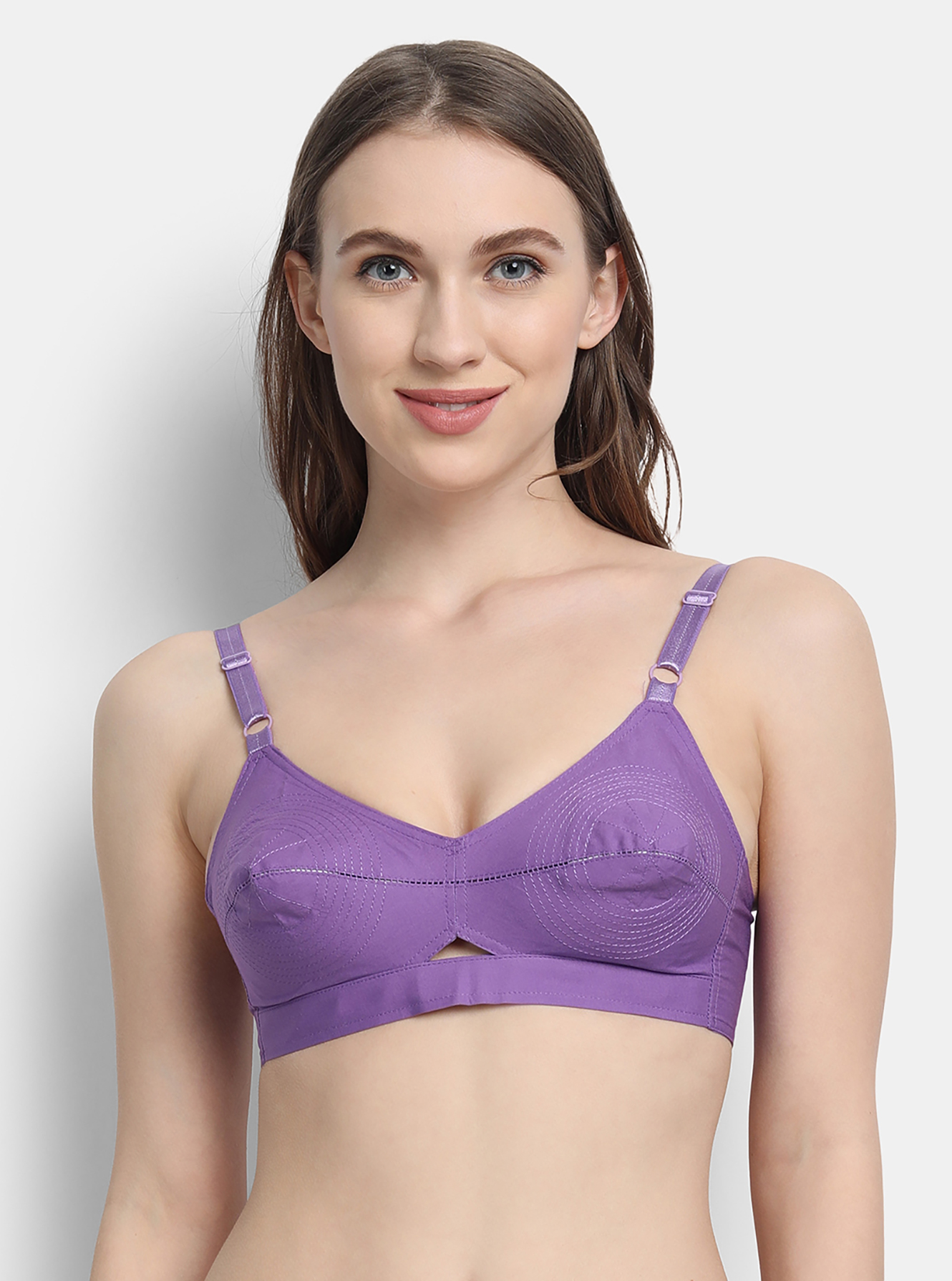Buy V-Star Round Stitch Full Supportive Bra-Dark Violet Online - Lulu  Hypermarket India