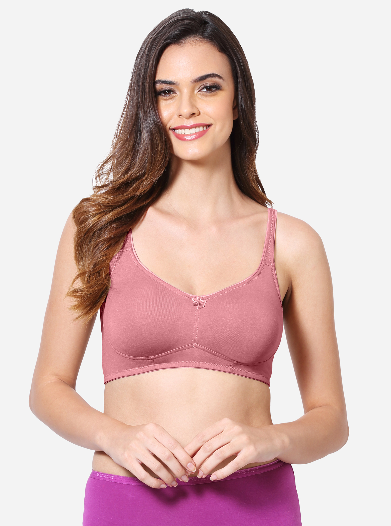 Buy Vstar Janet Non Padded Double Layered Bra with Full Coverage on The  Centre Front Dark Red 32B at