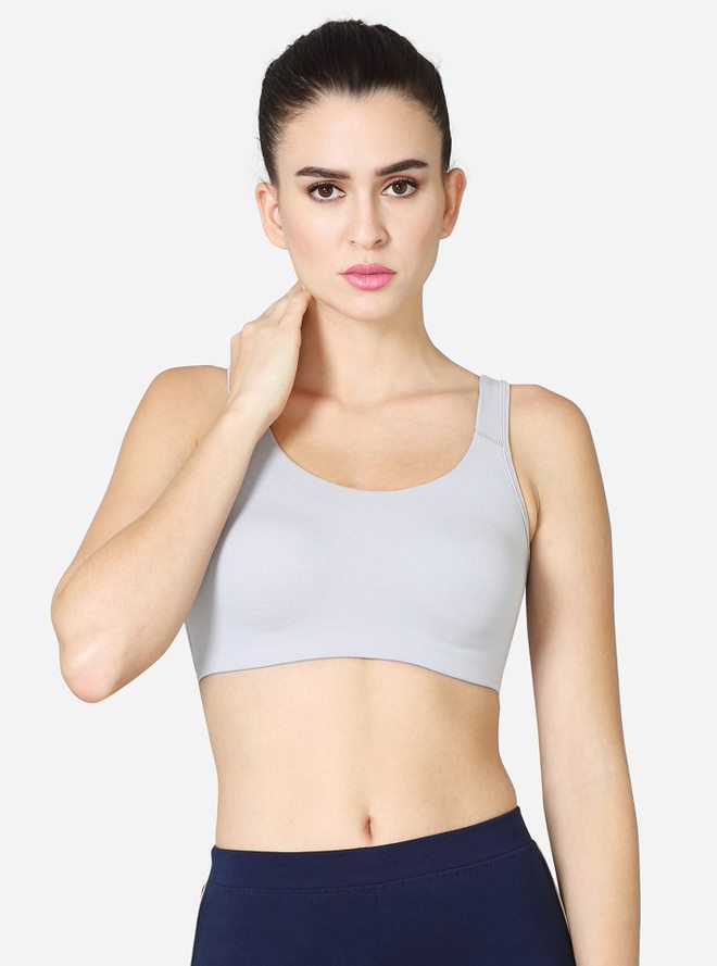 Low Impact Sports Bra with Removable Cookie Pads and Racer-Back Styling